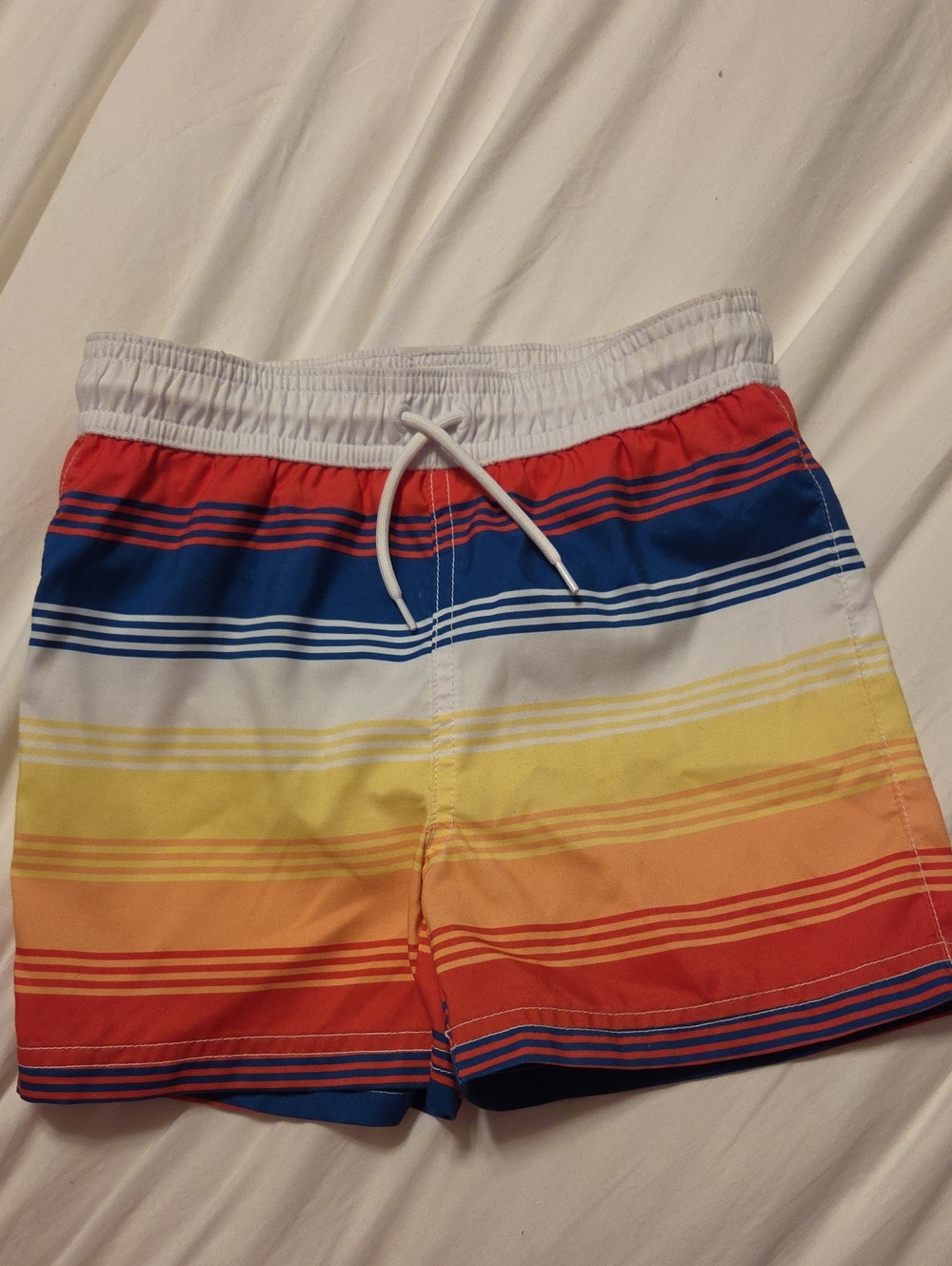 Janie and Jack Rainbow Stripe Swim Hybrids in Red, Blue, Yellow, Orange & White